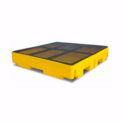 Bandeja antiderrame 128x128x28 cm base metalica 4 tam