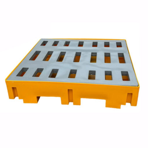 Bandeja antiderrame 128x128x28 cm base plastica 4 tam
